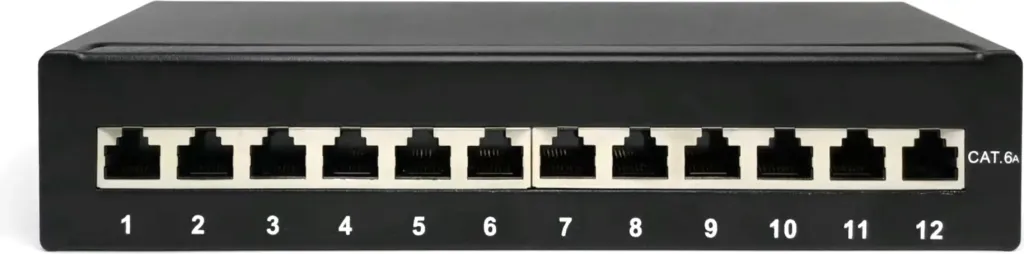 Patchpanel Digitus 12-portë Cat6A, i zi - 3