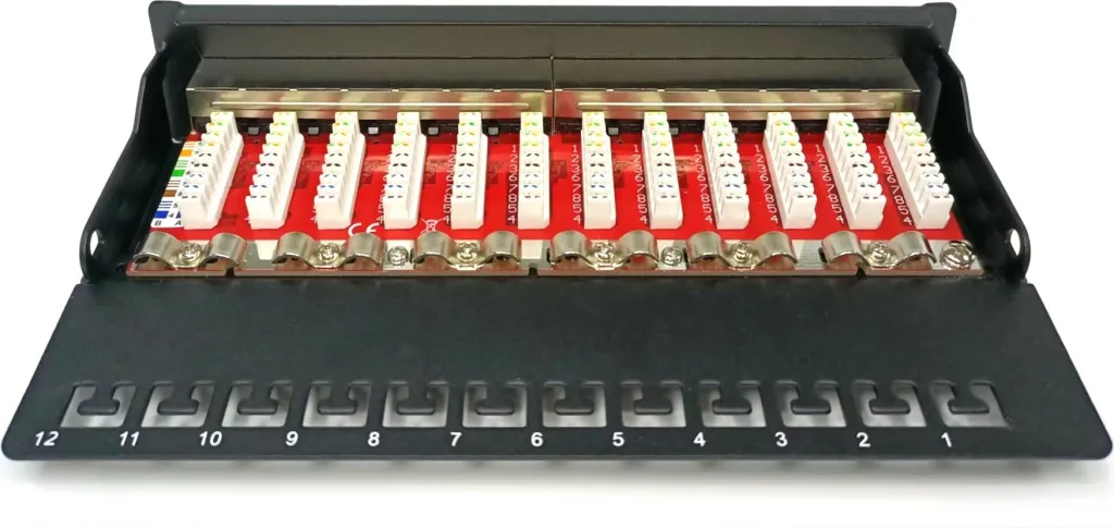 Patchpanel Digitus 12-portë Cat6A, i zi - 5