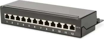 Patchpanel Digitus 12-portë Cat6A, i zi