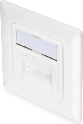 Prizë rrjeti Digitus Cat6a 2xRJ45, e bardhë, Unterputz