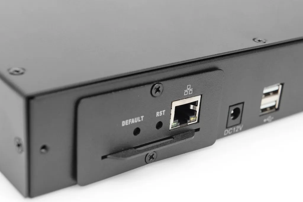 KVM switch Digitus modul 8-portësh Cat.5, i zi - 2