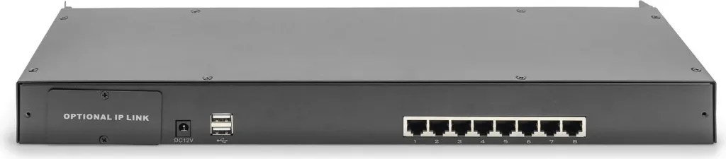 KVM switch Digitus modul 8-portësh Cat.5, i zi - 5