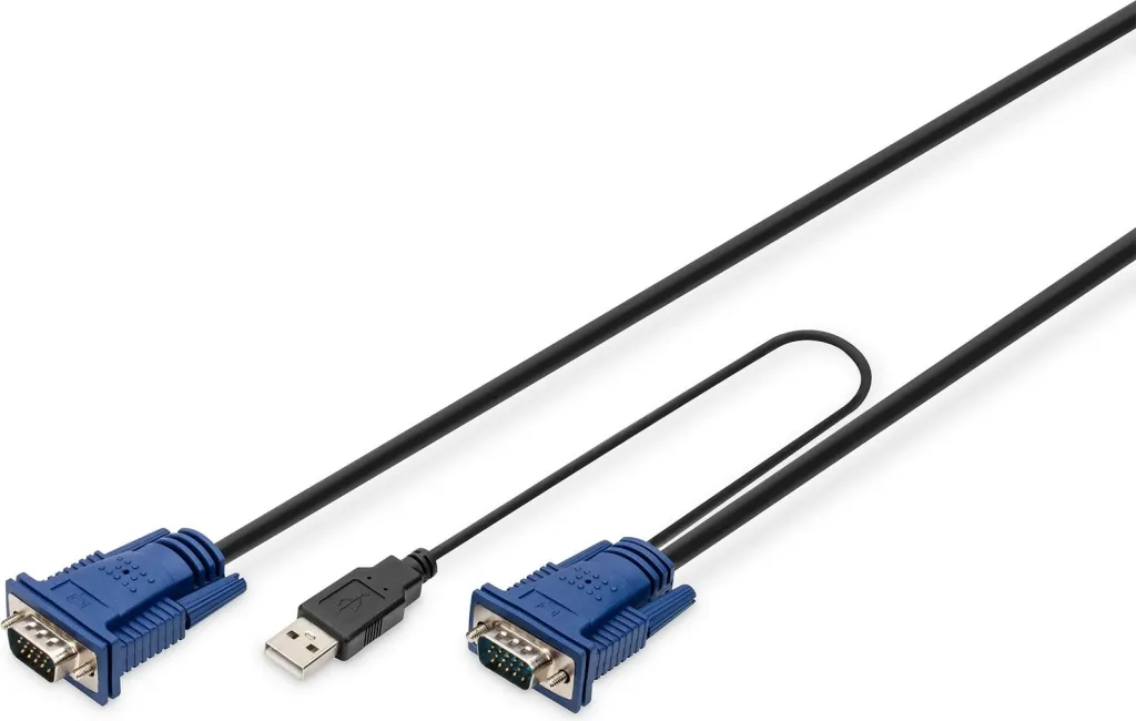 Kabllo KVM Digitus, 5 m, e zezë - 1