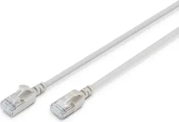 Kabëll rrjeti Digitus CAT 6A F-FTP Slim 0.5m, RJ-45, 10Gbps, Gri