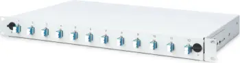 Kasë fibrash optike Digitus, 1U, 12x LC DX, OS2, gri