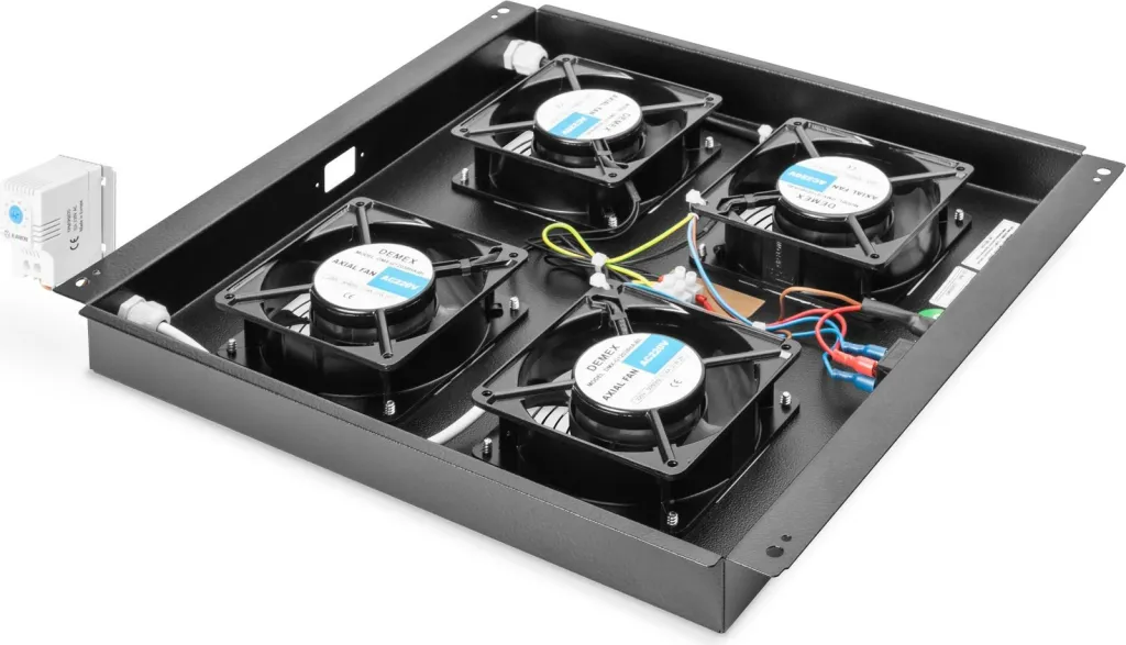 Njësi ventilimi Digitus për kasë rrjeti 19", 4 ventilatorë, e zezë - 5