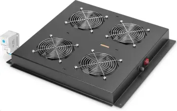 Njësi ventilimi Digitus për kasë rrjeti 19", 4 ventilatorë, e zezë