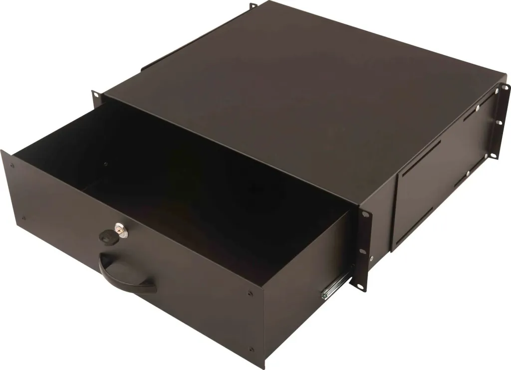 Sirtar rack 19" Digitus 3HE 132x481x400mm, i zi, me çelës - 1