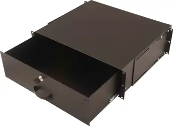 Sirtar rack 19" Digitus 3HE 132x481x400mm, i zi, me çelës