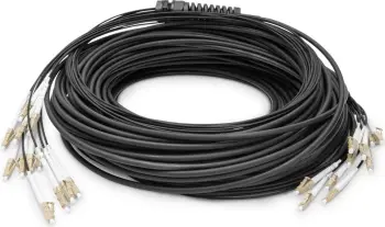 Kabllo optike Digitus LWL Patchkabel LC-UPC 100m OM4 12 fibra, e zezë