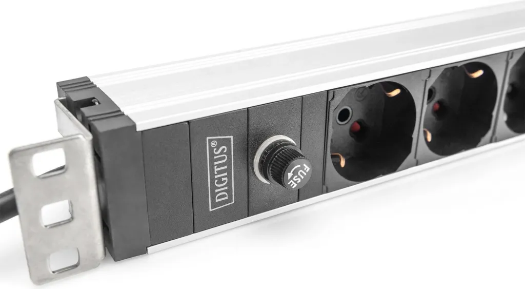 Prizë rack Digitus 8-portshe 1U, IEC C14, e zezë - 3