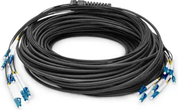 Kabllo optike Digitus LWL Breakout, 8 fibra, Singlemode OS2, LC/UPC - LC/UPC, e zezë