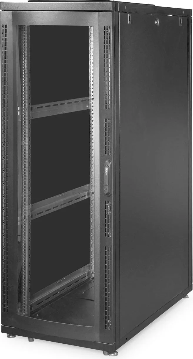 Kasë serveri Digitus 36HE 600x1000mm, xham Plexiglas, e zezë - 1
