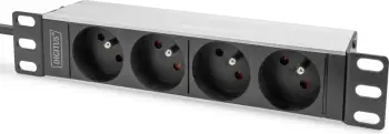 PDU Digitus 1U, 4xCEE7/5, 230V/16A, e zezë