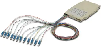 Kasetë fibrash optike Digitus Spleißkassette, 12 Pigtails LC (APC), OS2