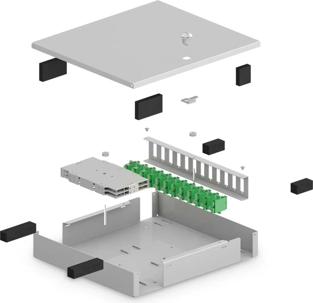 Kasë rrjeti Digitus LWL Unibox, për mur, medium, e bardhë - 3