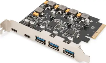 Kartë zgjeruese Digitus USB 3.1 PCIe Controller, 2x USB C, 3x USB A 3.1 Gen 2