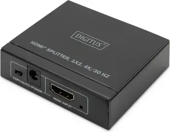 Ndarës HDMI Digitus 2 porta, 4K 30Hz, EDID HDCP 1.4, i zi