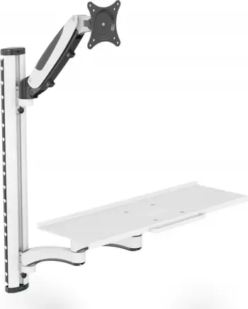 Krah muri për monitor me tastierë Digitus, 1x LCD 32", 8kg, rrotullim 360°, gri