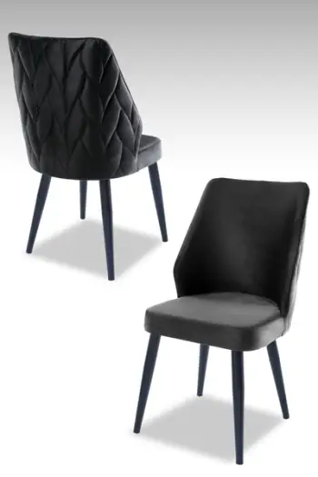 Set Karrigesh (2 Copë) Pufi, antracit, zezë