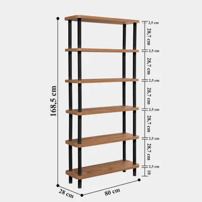 Raft librash Hanah Home Gala, i zi, Atlantic Pine - 6