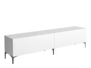 Komodë TV Hanah Home, FRN-12003, e bardhë, këmbë metalike, 200x47x40cm
