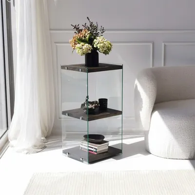 Raft librash Hanah Home, Aqua 2, ngjyrë antracit - 2
