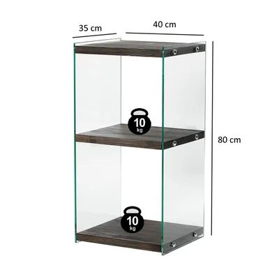 Raft librash Hanah Home, Aqua 2, ngjyrë antracit - 8