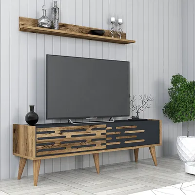 Njësi TV Valensiya 140, arrë, antracit - 3