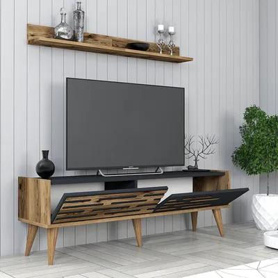 Njësi TV Valensiya 140, arrë, antracit - 4