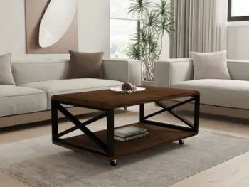 Tavolinë e ulët Hanah Home, model Yuso, ngjyrë arre