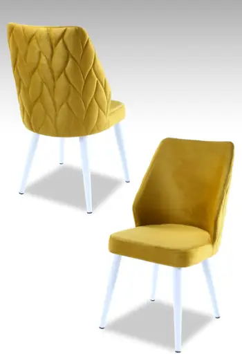 Set Karrigesh (4 Copë) Pufi, verdhë, bardhë