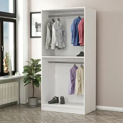 Dollap Rrobash Kale Glass Black, zezë, bardhë - 5