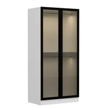 Dollap Rrobash Kale Glass Black, zezë, bardhë