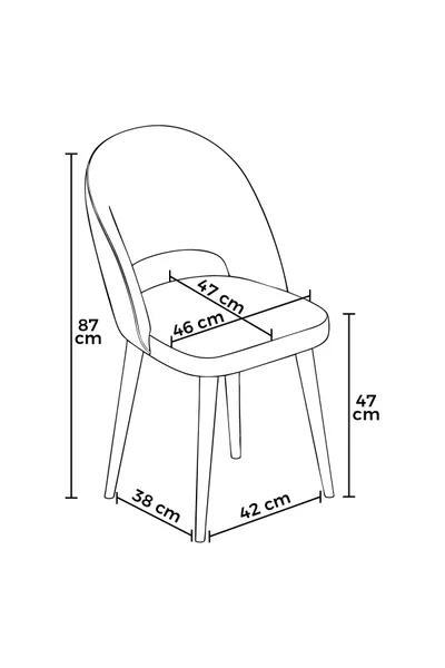 Set Karrigesh (6 Copë) Pane, antracit, krom - 4