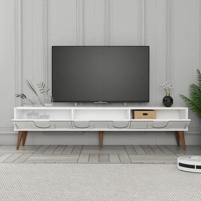 Komodë TV Hanah Home, Lyon 44, e bardhë dhe arre - 3