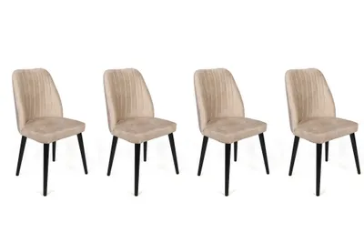 Set Karrigesh (4 Copë) Alfa, krem, zezë - 2