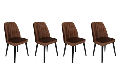 Set Karrigesh (4 Copë) Alfa, kafe, zezë - 1