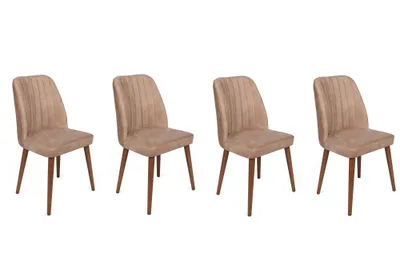 Set Karrigesh (4 Copë) Alfa, bezhë, arrë - 2
