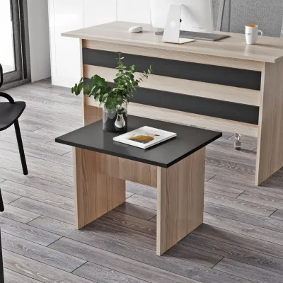 Set mobiljesh për zyre Hanah Home, Vo14-Ob, ngjyrë lis dhe e zezë - 3