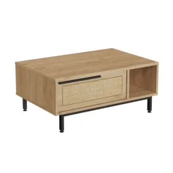 Tavolinë e ulët Hanah Home, On2-Su, ngjyrë arrë dhe lis, 90x60x37.6cm
