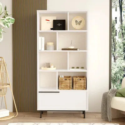 Raft librash Hanah Home, On4-W, ngjyrë e bardhë - 2