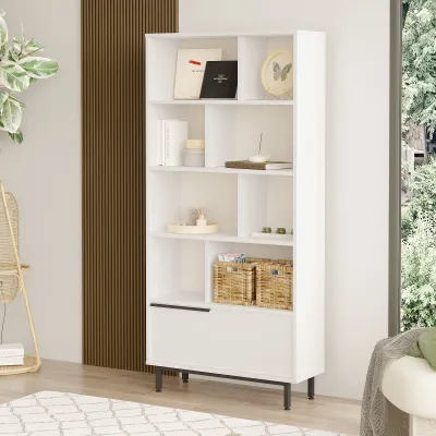 Raft librash Hanah Home, On4-W, ngjyrë e bardhë - 3