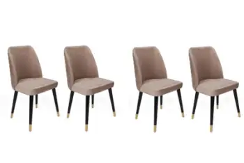 Set Karrigesh (4 Copë) Hugo, bezhë, zezë, artë