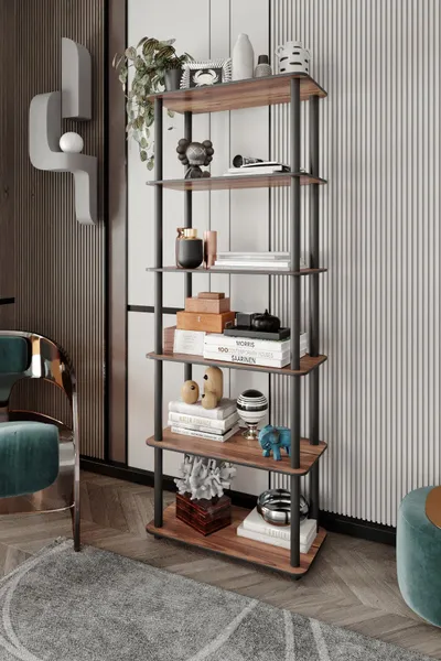 Librari / Raft Librash Bookcase 6 Rect, lejthi - 2