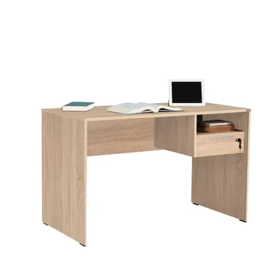 Tavolinë Studimi Cms, Sonoma, bardhë - 6