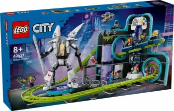 Set LEGO City 60421 Robot World Park with rollercoaster, 986 pjesë