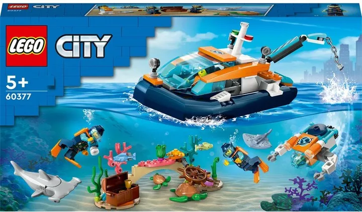 Set LEGO® City 60377 Divers' Exploration Submarine, 182 pjesë - 9