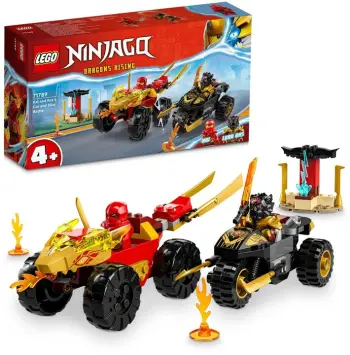Set LEGO® NINJAGO® 71789 Kai and Ras in a car-motorcycle duel, 103 pjesë