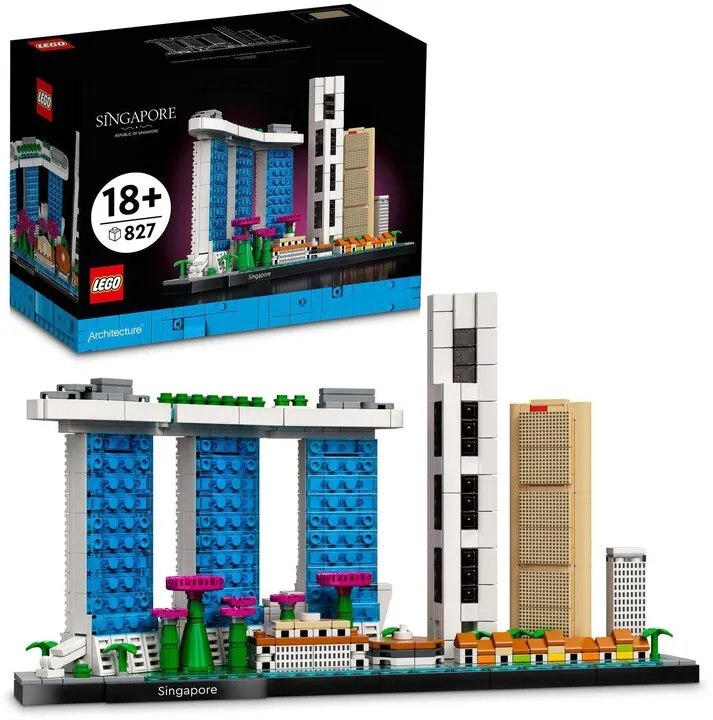 Set lodër LEGO® Architecture 21057 Singapore, 827 pjesë - 1